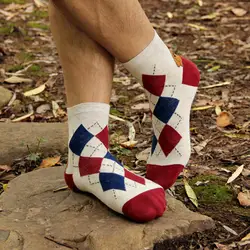 Модные мужские носки повседневные Чистый хлопок борода узор носки мужские однотонные забавные счастливые носки 2018 горячая распродажа