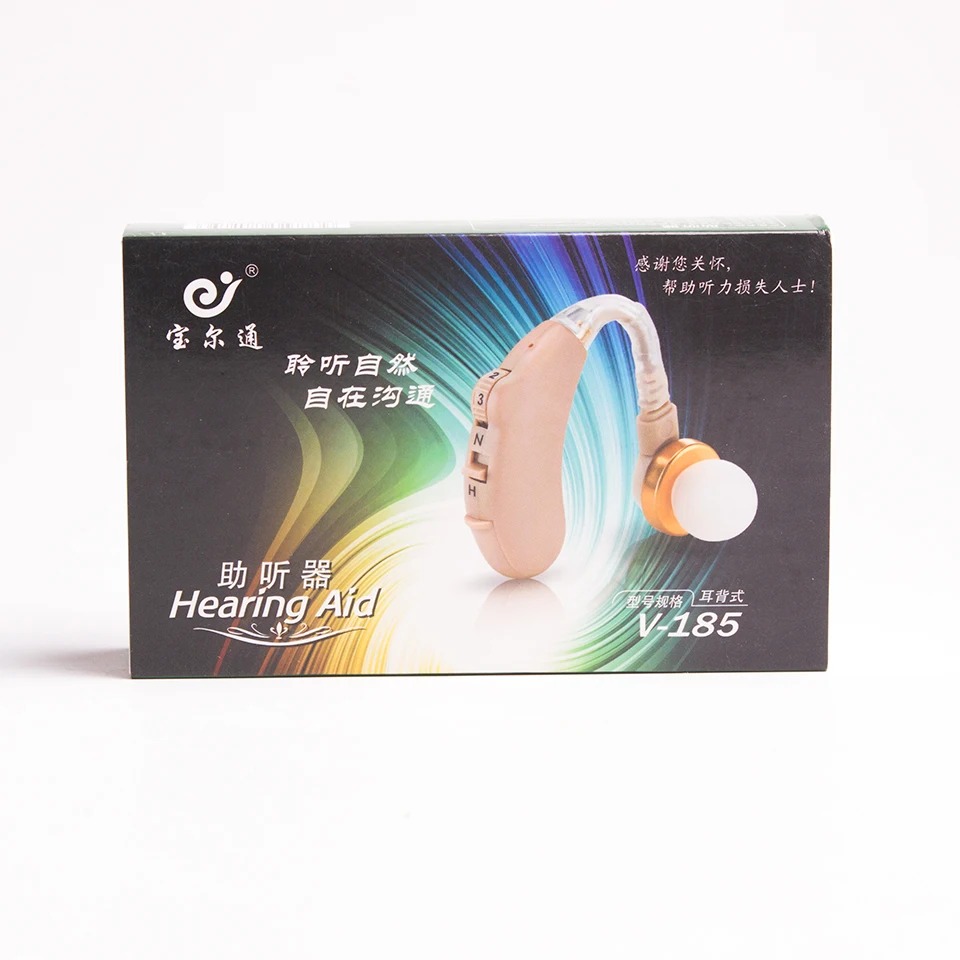 Mini Adjustable Digital Screen Hearing Aid Portable Behind Sound Amplifier Volume Listening Hearing Aids Light Easy to Carry