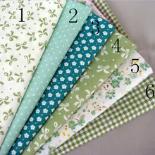 6 шт. 40*50 см зеленый seires саржа хлопок DIY лоскутное шитье домашняя работа кукольная одежда ремесла шик для шитья ткани ткань