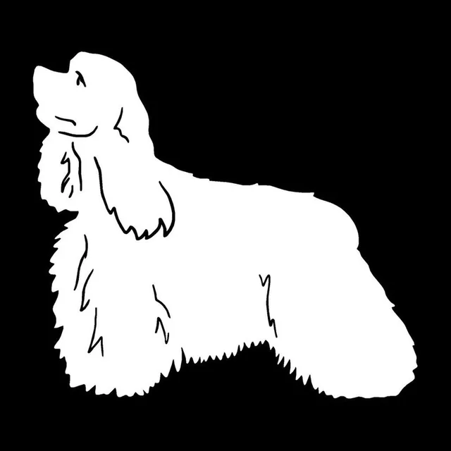 American Cocker Spaniel ami consultará al palabra perros pegatinas auto adhesivos para coches H