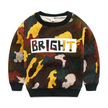 Boy’s camouflage fleece baby clothes fall 2016 new ling qiu dong’s baby coat round collar render unlined upper garment of
