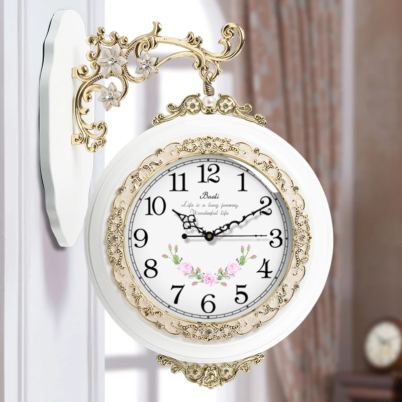 

Digital Wall Clock Modern Design Silent Living Room Simple Clocks Creative Minimalist European Double-sided Wall Clocks