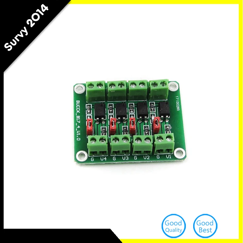 

PC817 4 Channel Optocoupler Isolation Board Voltage Converter Adapter Module