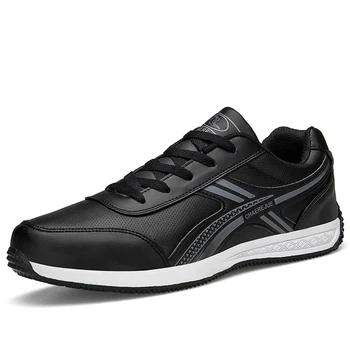 

Spring Autumn Men's Flat Leather Casual Shoes Comfortable Men Soft Leather Walking Sneakers Outdoor Male Luxury Footwear