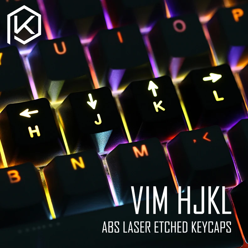 

Novelty Shine Through Keycaps ABS Etched, Shine-Through light keycaps r2 vim hjkl arrowkey functions oem profile