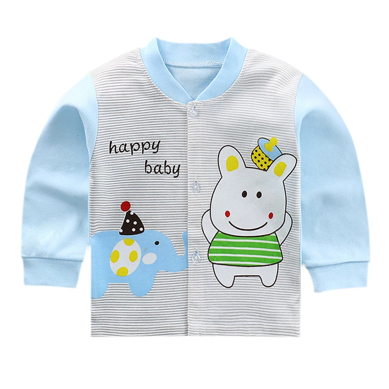 Luna Blanco/хлопковая куртка для маленьких мальчиков осенний жакет для новорожденных мальчиков, пальто осенняя верхняя одежда с круглым вырезом для девочек одежда-унисекс для младенцев