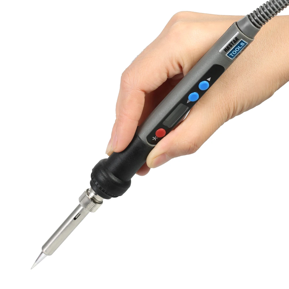 

Professional Digital Temperature Adjustable Electric Soldering Iron Tool Lead-free Mini Soldering Station Backlight LCD AC220V