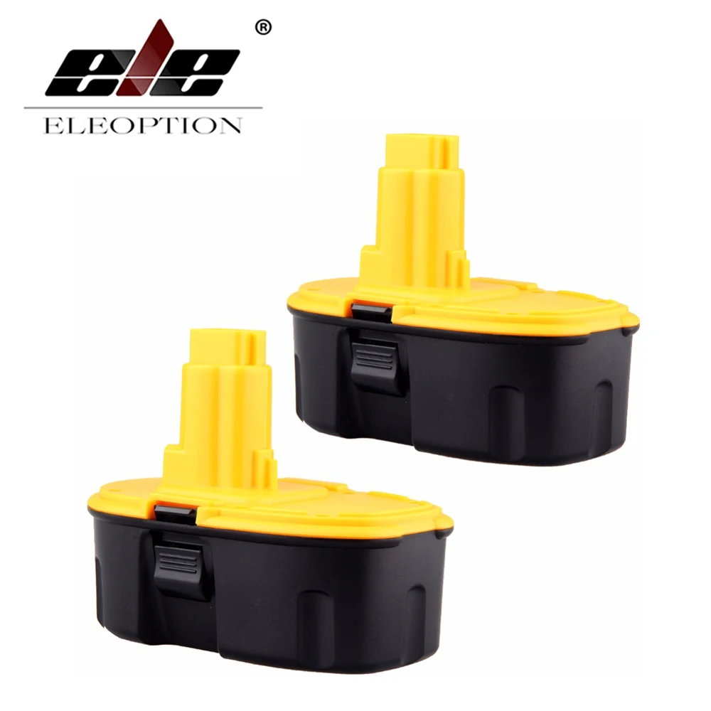 

ELEOPTION 2PCS 18V 2000Ah Ni-CD Power Tool Battery For Dewalt DC9096 DW9096 DE9095 DE9096 DE9098 DW9095 DW9096 DW9098 DE9503