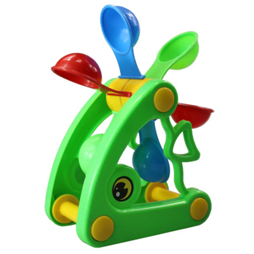 

1Pc Multi-color Plastic Cartoon Windmill Waterwheel Beach Sand Toys Children Water Fun Spraying Beach Play Sand Toy