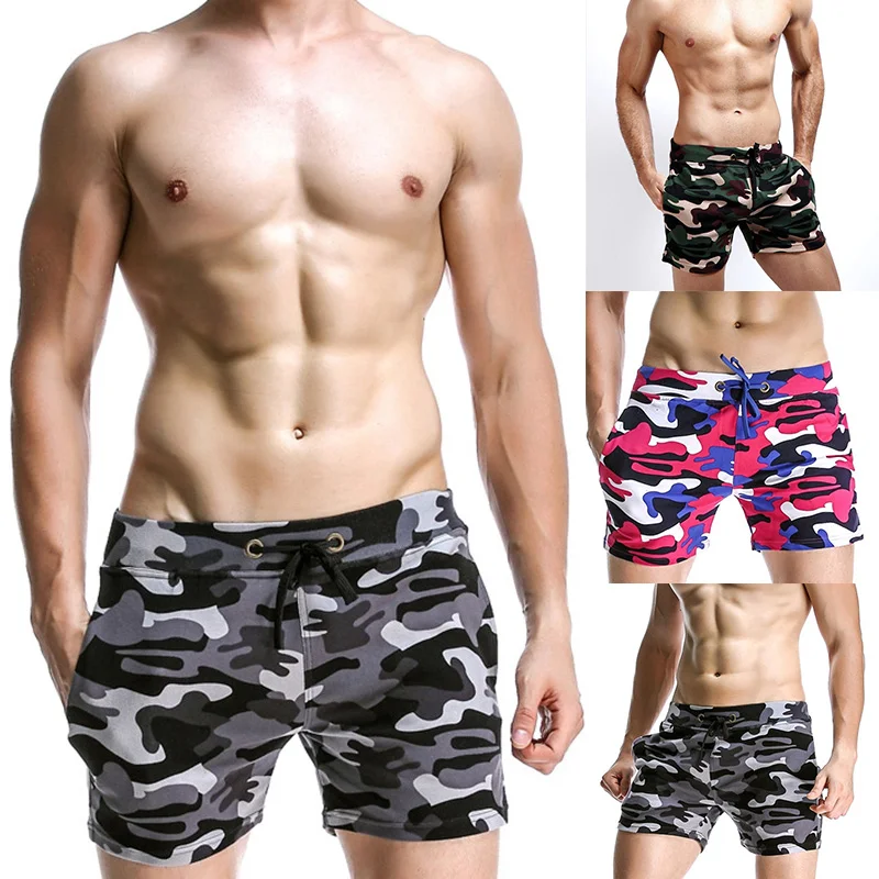 

Mens Swim Shorts Adjustable Camouflage Trunks Beach Board Shorts For Men Fitness Running Sports Surffing Shorts Swimwear