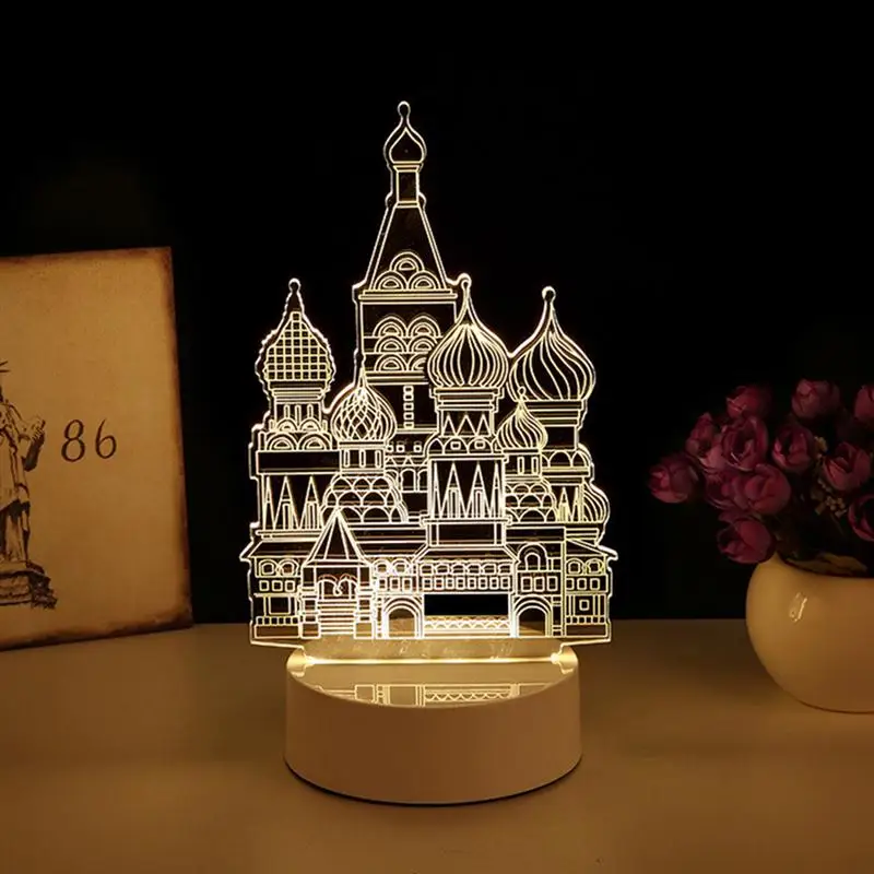 

Unicorn 3D Visualization Nightlight Optical Illusion LED Lamp For Kids On/Off Switch Acrylic Table Lamp With Us Plug
