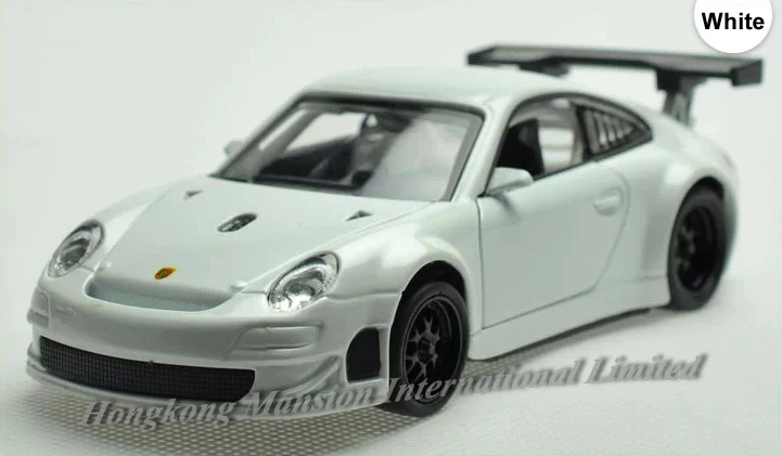 

1:32 Scale Diecast Alloy Car Model For ThePorsche 911 GT3 RSR Collection Pull Back Car Sound&Light - Orange/Sliver/White/Black