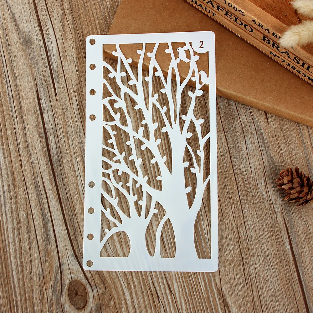 

A6 Tree Leaf Bird DIY Craft Layering Stencils Wall Painting Scrapbooking Stamping Embossing Album Paper Card Template