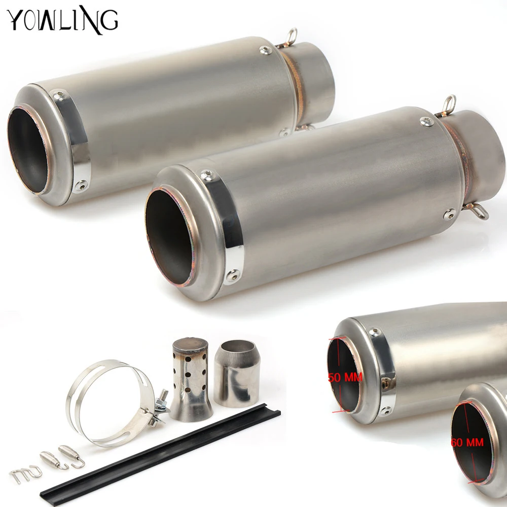 Laser Marking SC Motorcycle Exhaust Pipe Scooter Modified SC exhaust Muffler pipe For HONDA Yamaha KAWASAKI ER6N BMW S1000RR