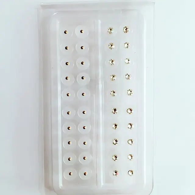 Crystal ear seeds acupressure, ear seed, Colored Crystal, EAR BEADS FOR AURICULAR