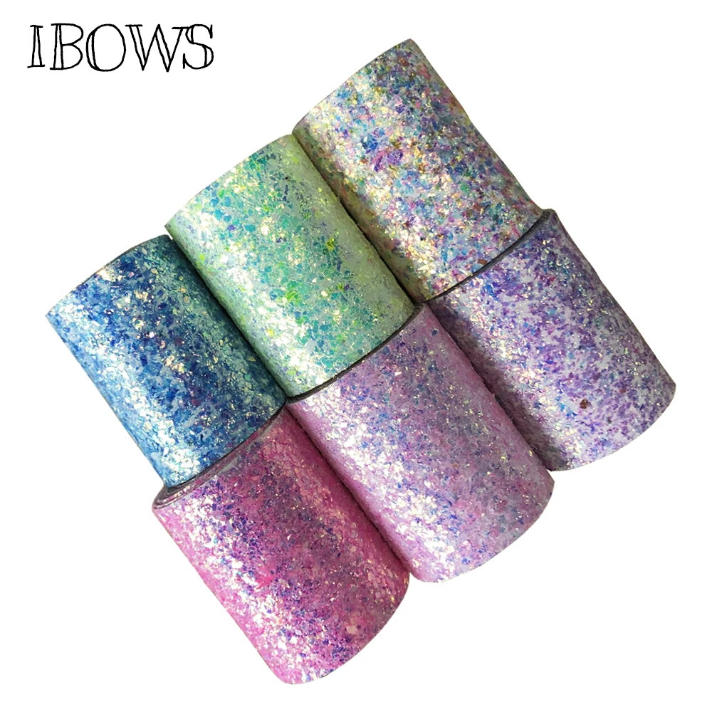 

IBOWS 2yard 3'' 75mm Shiny Ribbon Blingbling Shell Candy Paper Ribbon for Gift Package DIY Hair bows Material Sewing Accessories