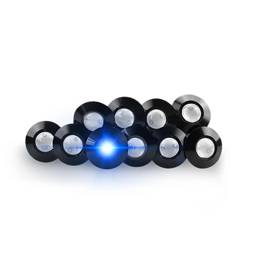 Blue Black shell CARLITS 1 шт. ультра тонкий диаметр 23 мм Автомобильный светодиодный орлиный глаз светильник водонепроницаемый дневные ходовые огни DRL черный/серебристый корпус для всех автомобилей - Цвет: Blue Black shell