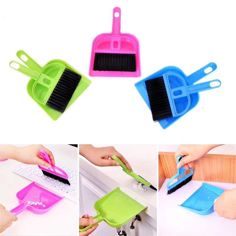 

Cute Mini Desktop Sweep Cleaning Brush Small Broom Dustpan Set Shovel Garbage And Sweep The Ingenious Combination Daily Special