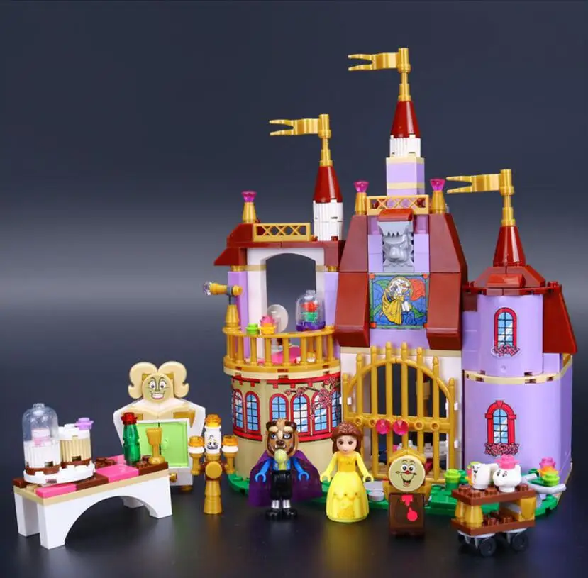 

Princess Belle's Enchanted Castle Building Blocks Boy for Girl Beauty Compatible Legoings Toys For Children