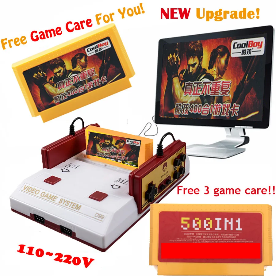 

New Subor D99 Video Game Console Classic Family TV video games consoles player with 400 IN1+ 500 IN1 games cards for choose