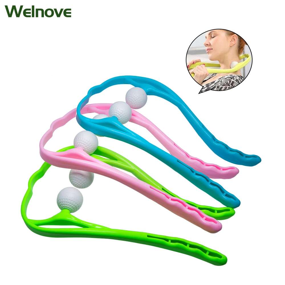 Self massage Neck Shoulder Massager Roller Ball Tool Back Pain Relief