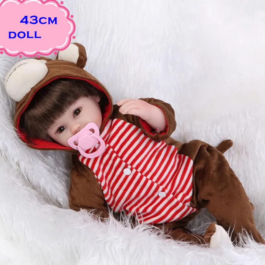 

New Arrival 18inch Npk Silicone Reborn Baby Dolls With One-piece Cute Garment Popular Play Doll Reborn For Best Partner Of Child