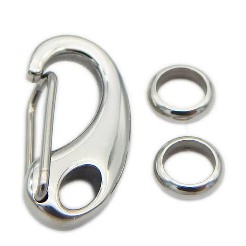 

2 Set/lot 21*11mm Stainless Steel Lobster Clasp Hooks With Rings for Necklace & Bracelets Connector DIY Jewelry Making Z416