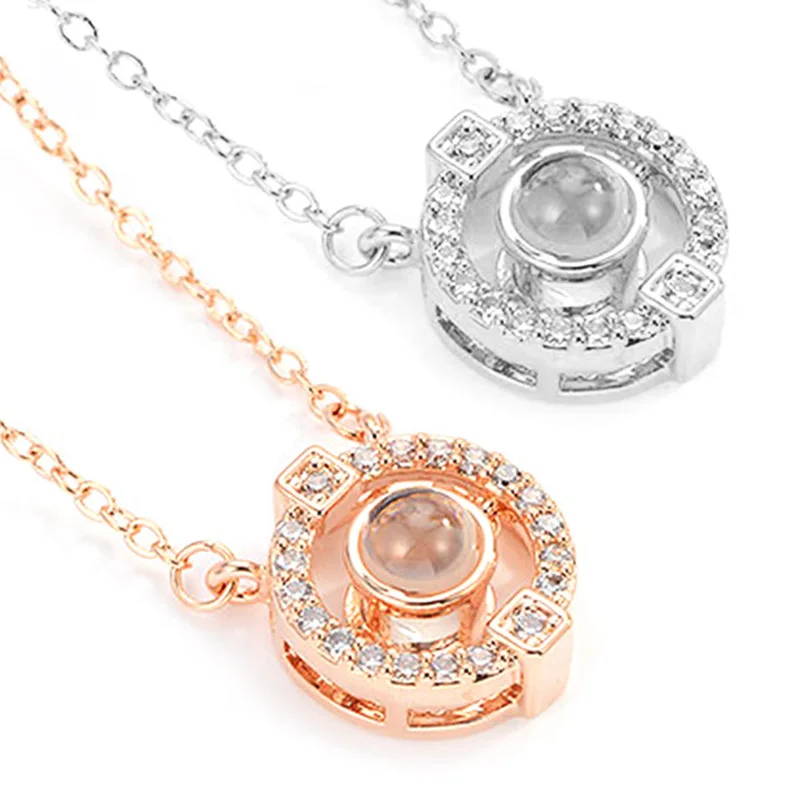 100 Languages I Love You Pendant Necklace For Women Love