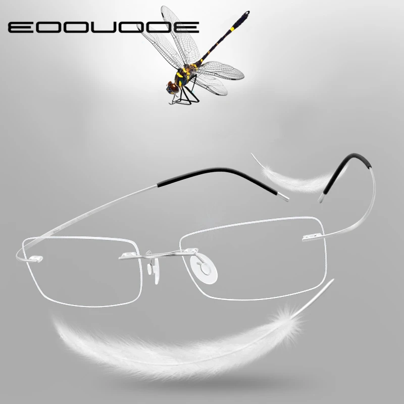 

2018 New Frameless Eyeglasses menglasses computer glasses optical glasses frame prescription glasses women