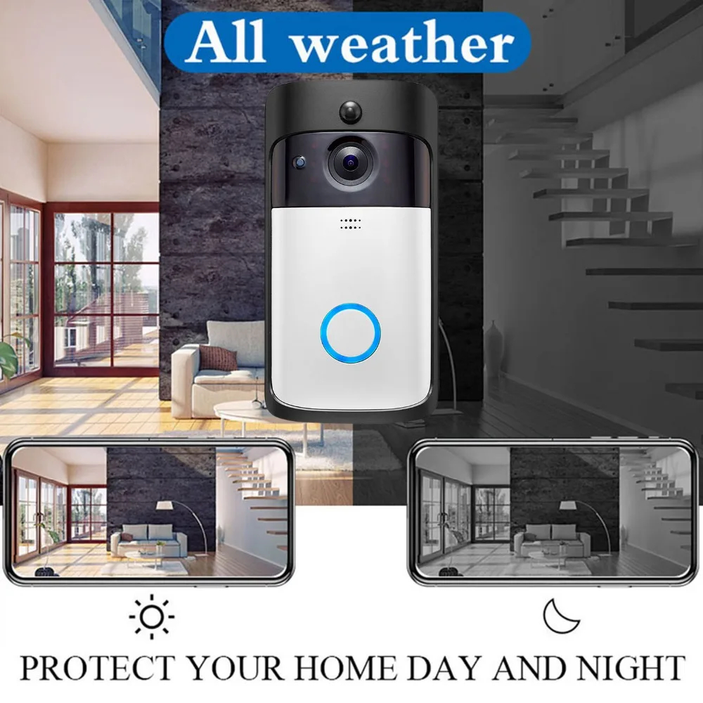 Камера визуальный домофон с Chime Smart WiFi видео дверной звонок ночного видения IP