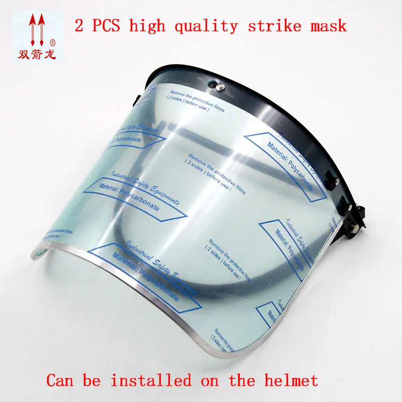 

New mask for welding high impact ABS transparent color face shields aluminum serging pantalla soldadura surface screen 2 pieces