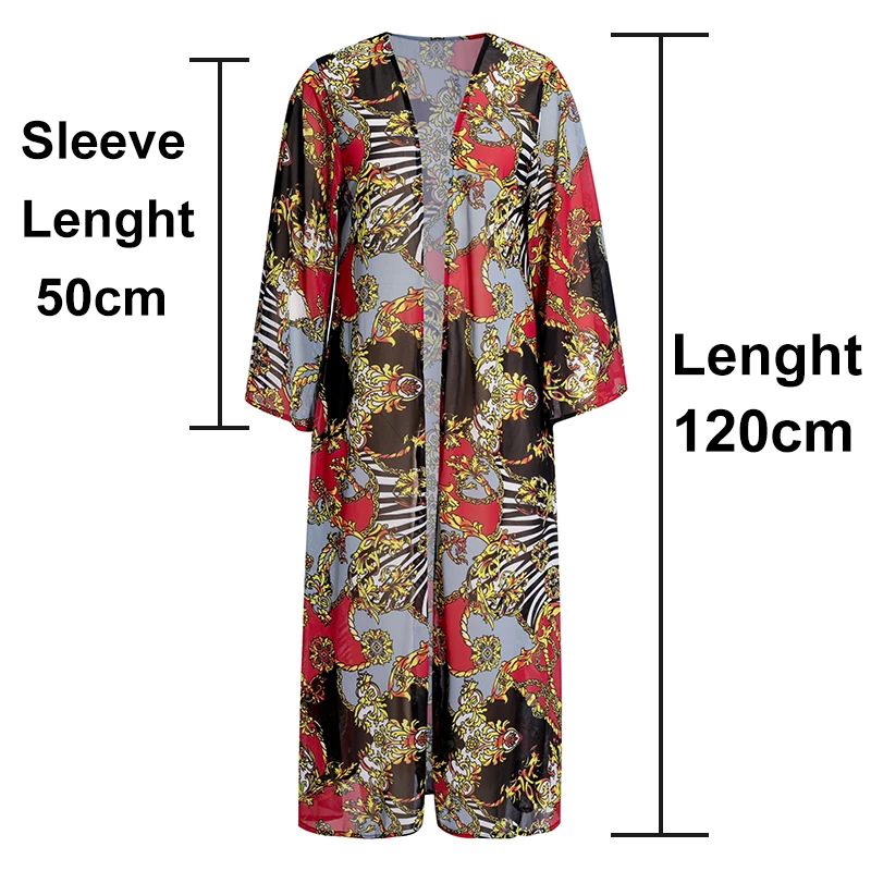 Винтажное длинное пляжное платье с принтом для женщин sarong Лето пляжная одежда купальник накидка туника для женщин Кафтан накидка