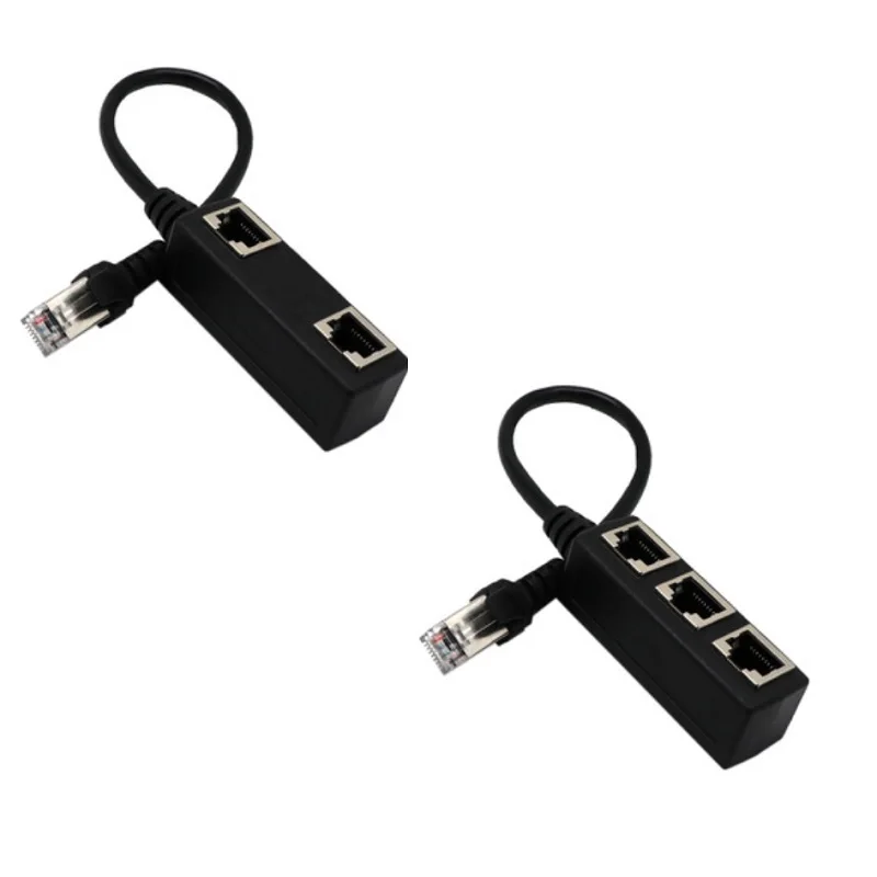 RJ45 штекер 2/3 Женский адаптер LAN Ethernet сплиттер удлинитель сетевой кабель для
