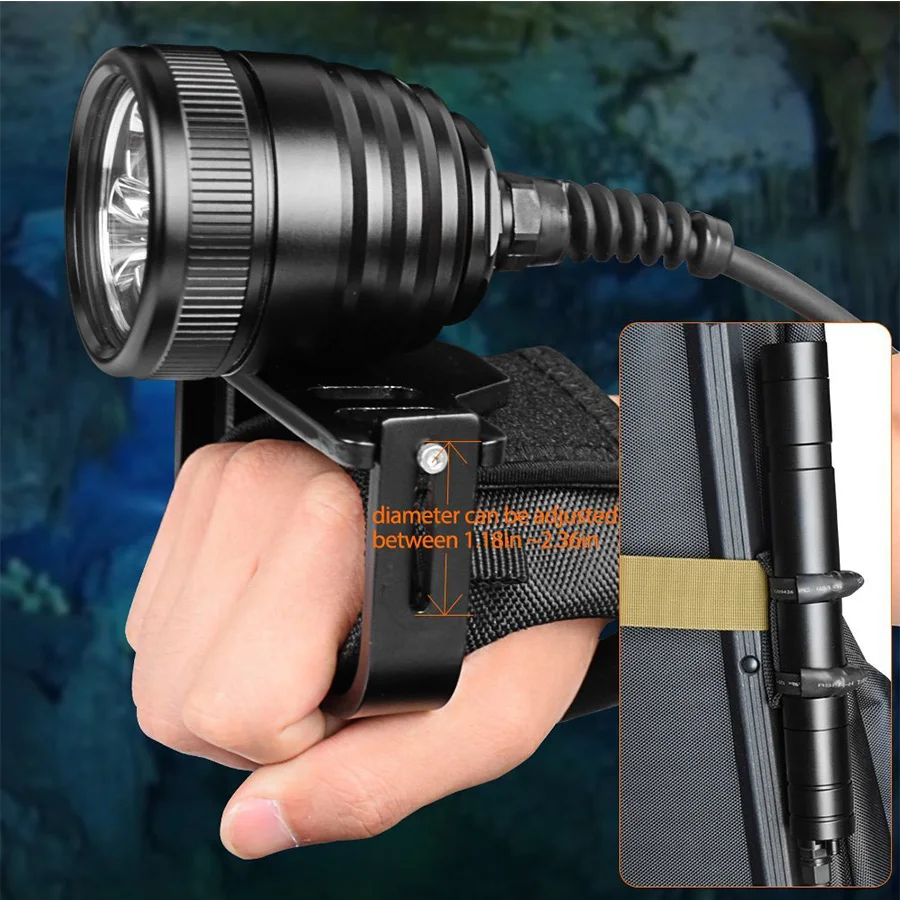  SecurityIng Underwater High Power 3000lm Magnetic Switch LED Diving Flashlight Torch with 1.2m 2m L - 33003457099
