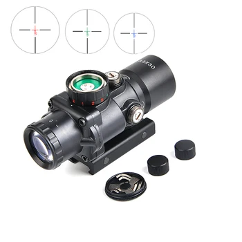 

3.5X30 Hunting Riflescope with RGB Laser Sight Dot Red Tri-Illuminated Combo Compact Scope 20mm Rail Mount for Airsoft Air Rifle