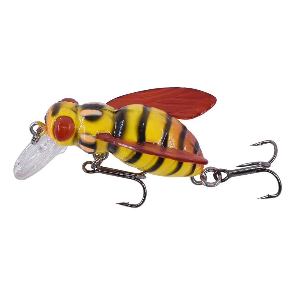 Makebass carnada الاصطناعي النحل على شكل الصيد الطعم الحشرات نحلة الصيد السحر توبواتر CrankBait باس الصيد معالجة Makebass carnada الاصطناعي النحل على شكل الصيد الطعم الحشرات نحلة الصيد السحر توبواتر CrankBait باس الصيد معالجة