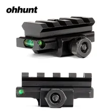 Ohhunt металлический компактный Riser Mount Adapter fit охотничий AR-15 M16 Red Dot лазерный прицел 20 мм Пикатинни База с пузырьковым уровнем