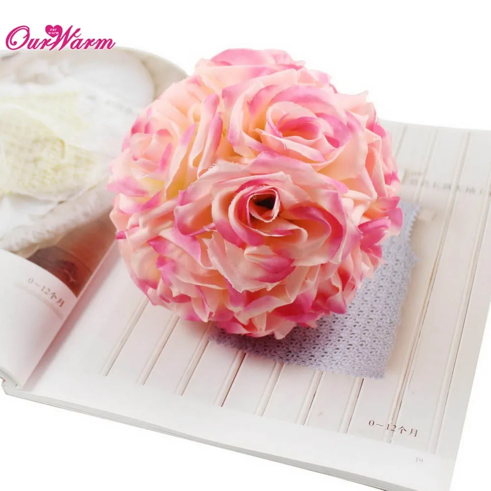 OurWarm искусственный Шелковый цветок розы шары Свадебный центральный элемент для украшения свадебной вечеринки декоративные цветы День святого Валентина