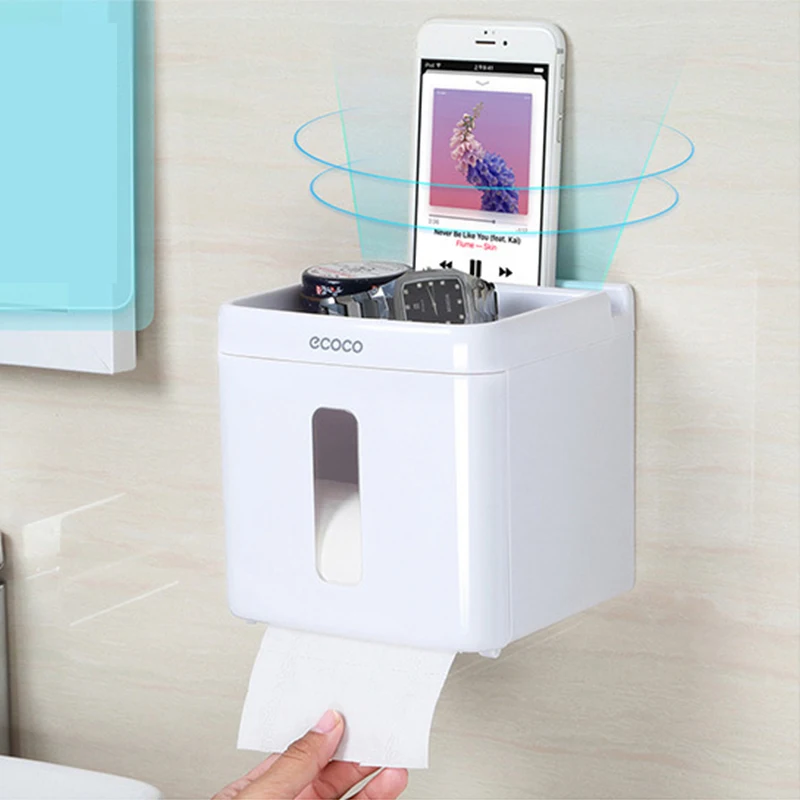 

1set HOME Bathroom Storage Rack Cosmetic Toilet Paper Storage Box Closestool Bathroom Organize