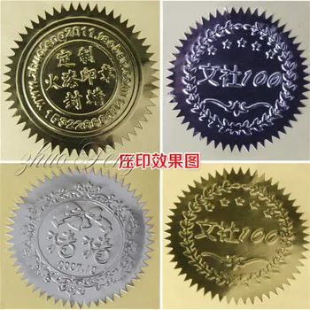 

100pcs Stamp stickers for Embossing stamp Gear stickers Round label paper diameter 45mm