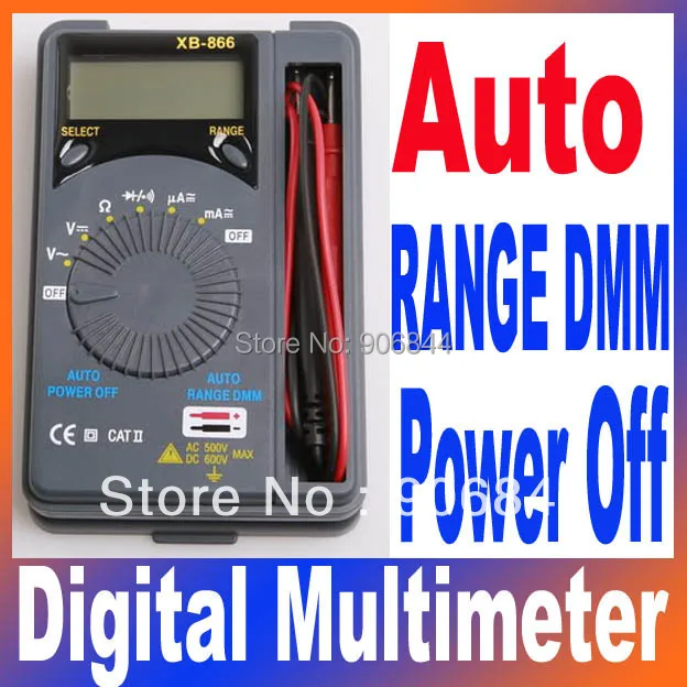 XB 866 Auto Range Digital Multimeter, AC DC Ohm Volt Digital Meter Auto