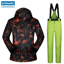 Лыжный костюм мужской TY ветрозащитный водонепроницаемый дышащий толстый зимний сноуборд куртка мужские зимние штаны лыжные куртки бренды