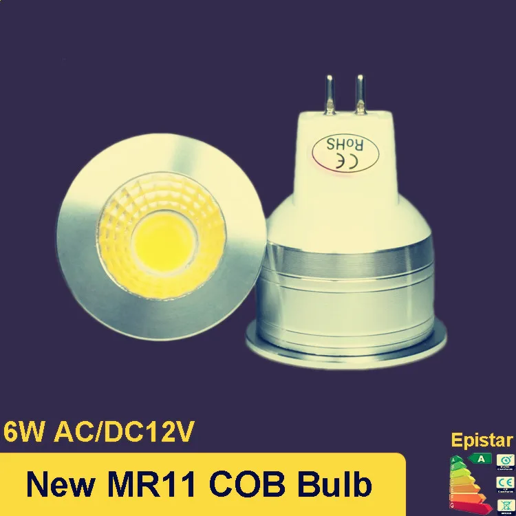 10 шт. Новинка 6 Вт MR11 COB GU4 светодиодный ная лампа белый/теплый белый свет