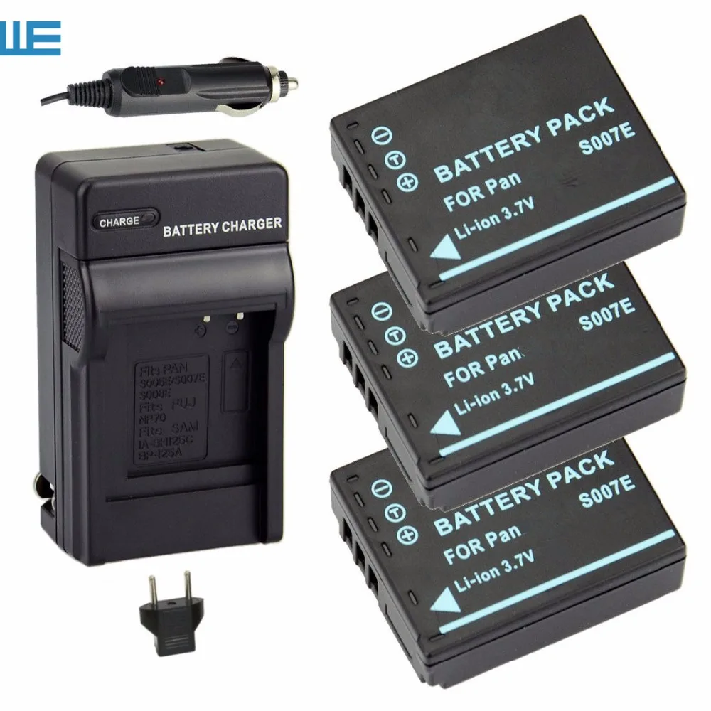 DMC-TZ15 DMC-TZ2 DMC-TZ11 Cam. Batería CGA-S007A Cargador para DMC-TZ1