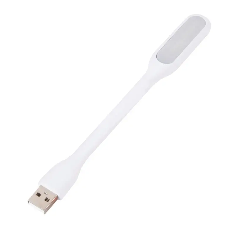 Белый Мини светодиодный USB флэш-светильник, светильник для чтения, гибкая яркая Ночная лампа, портативный lanterna светильник ing Tablet PC power Bank, ноутбук, ноутбук - Цвет корпуса: Белый