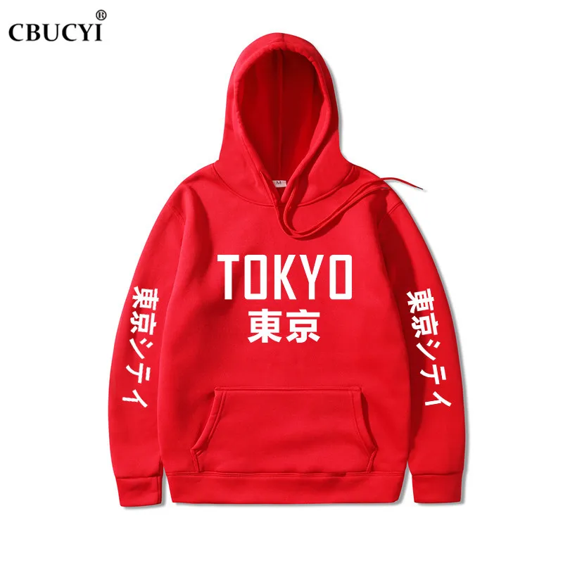 2019 New Arrival Japan Harajuku Hoodies Tokyo City Printing Pullover Sweatshirt Hip Hop Streetwear