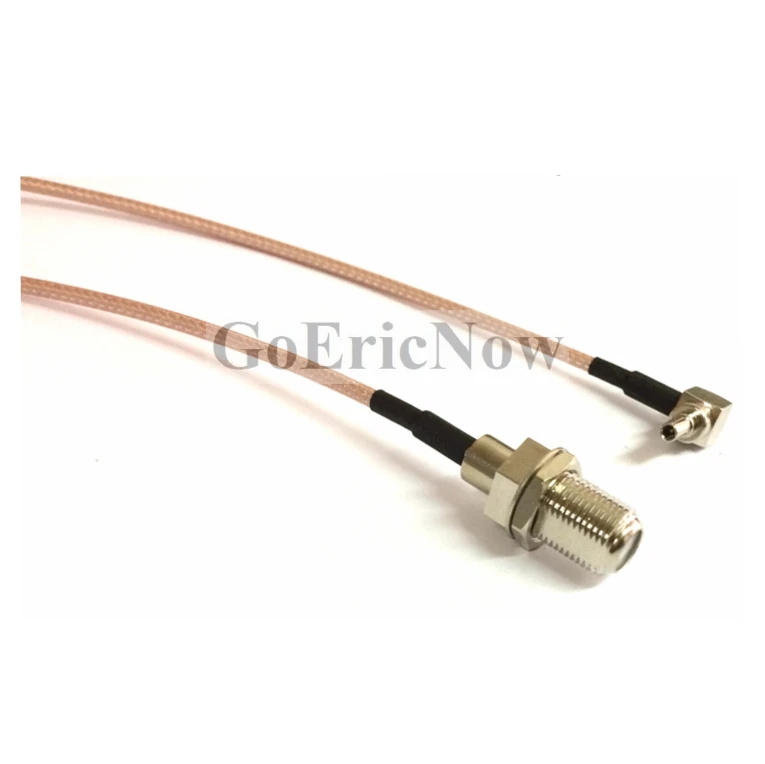 

10 pcs RF Coax Angle CRC9 to F Female for RG316 Jump Cable Connector(15cm)