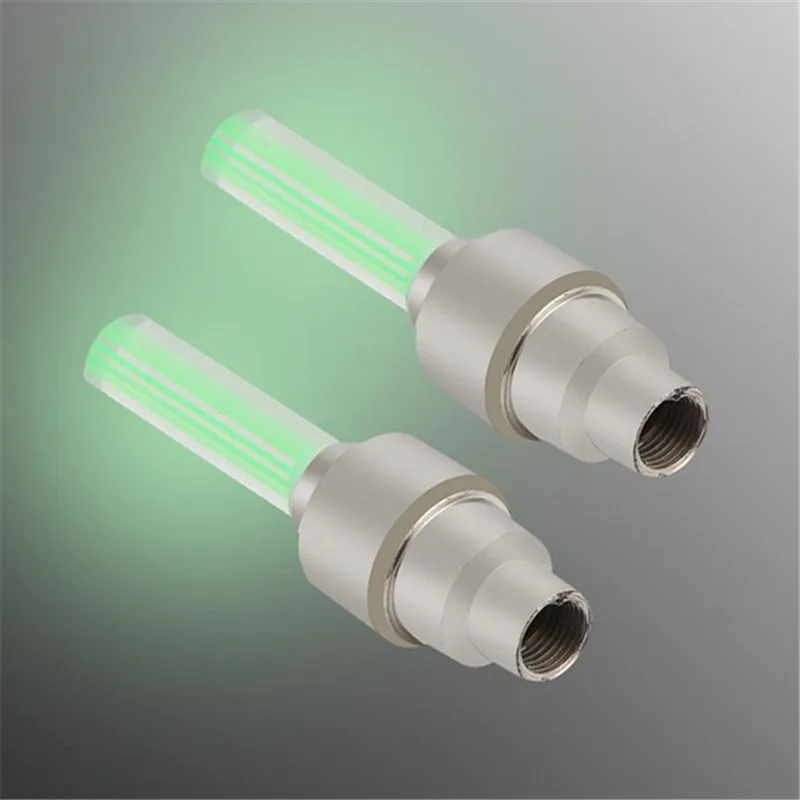 Best ISHOWTIENDA Bike Light Tyre Valve Caps 5Pcs The New Cool Bike Tire Wheel LED Gas Nozzle Lamp Comes With Battery Bicycle Light 5
