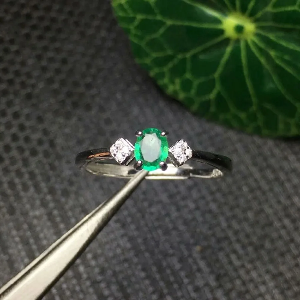 

shilovem 925 sterling silver Natural emerald Rings fine Jewelry Customizable new women trendy anniversary open xkj040501agml