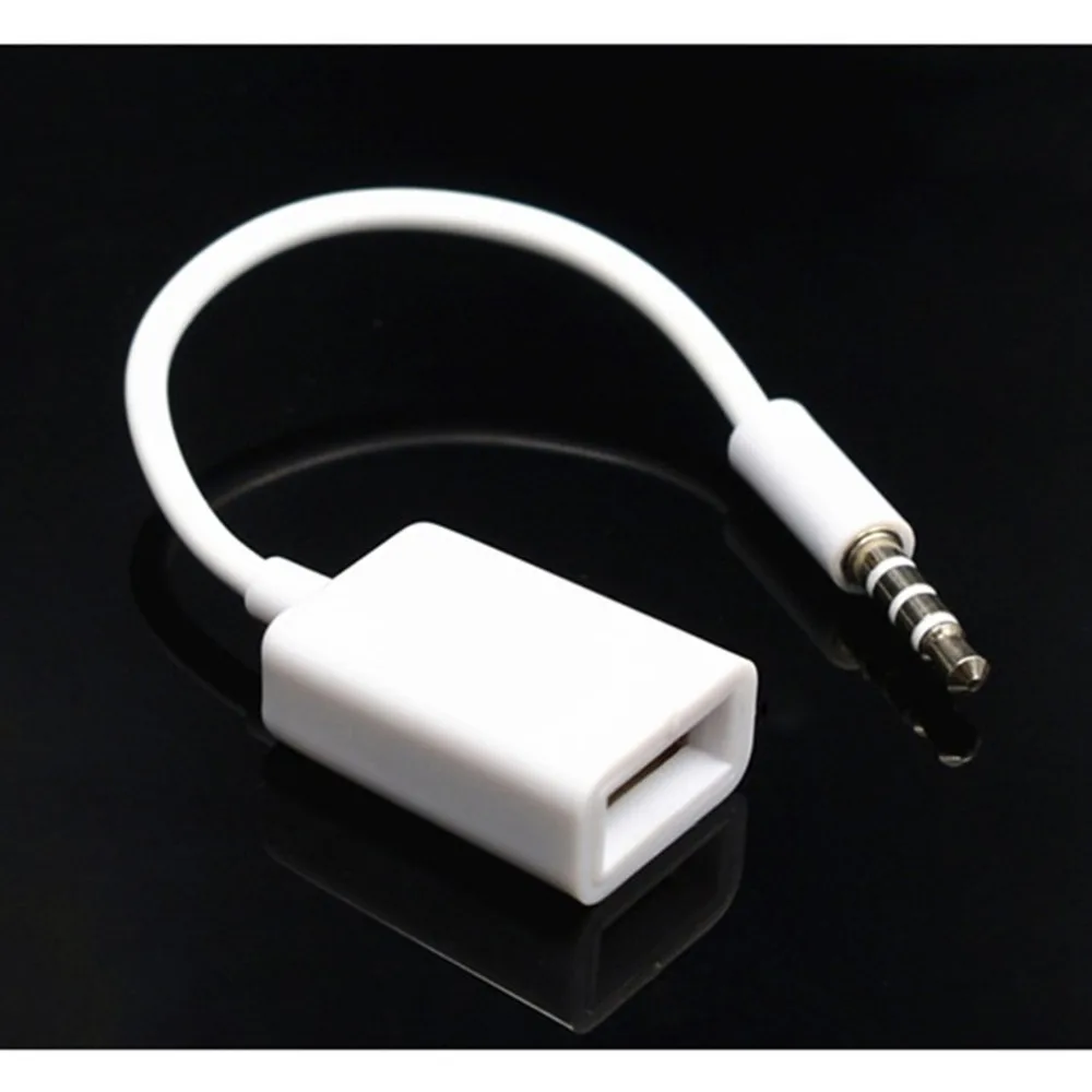 AUX к USB 3 5 мм папа Aux аудио разъем 2 0 Женский конвертер кабель только автомобильный